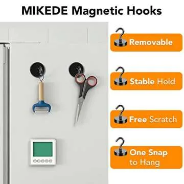 MIKEDE Magnetic Hooks for Cruise & Home - 80Lbs Capacity