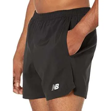 New Balance Men's Accelerate 5 Inch Short, Black, Small