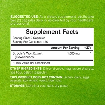 DEAL SUPPLEMENT St. John's Wort 1000mg 240 Capsules