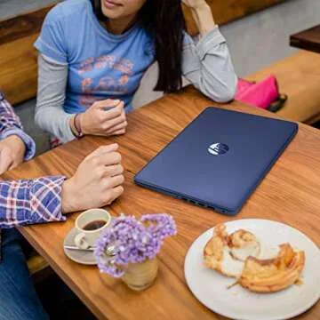 HP Stream 14" HD Laptop, Intel Celeron Quad-Core Processor, 8GB DDR4 RAM, 64GB eMMC, 1 Year Office 365, WiFi, Bluetooth, HDMI, RJ-45, Webcam, USB Type-A&C, w/GM Accessories