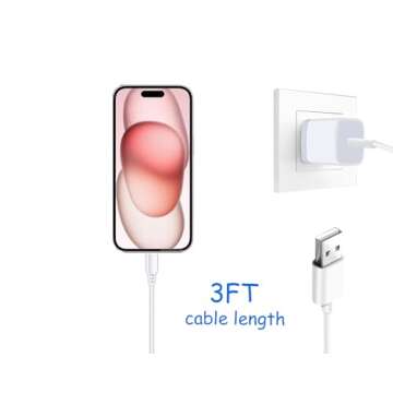 Car Carplay Cable for iPhone 15 16 15 Pro Max 15 16 Plus Cable, USB A to USB C for Carplay USB C Cord, iPad USB C Cable iPad Pro iPad Air 5th 4th Mini 6th Gen Car Charger Cable Cord Replacement 3FT