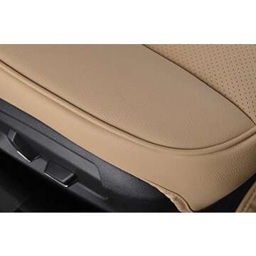 EDEALYN Ultra-Luxury PU Leather Car Seat Protection Cover Car Seat Cover for Most Four-Door Sedan&SU...
