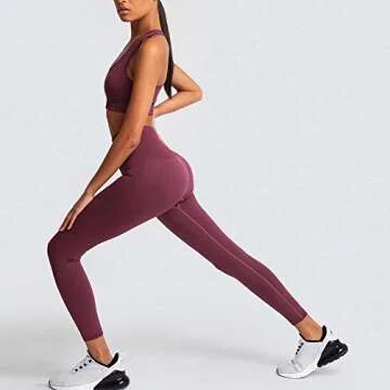 Stylish Hotexy Women's Workout Set Seamless Yoga Leggings