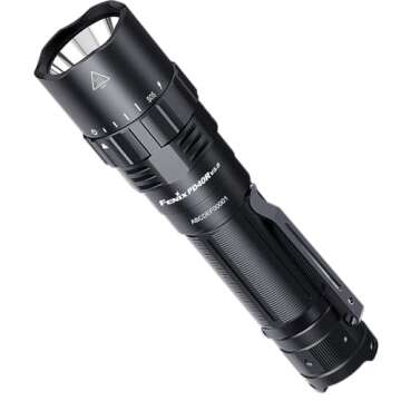 Fenix PD40R v3.0 High Lumen USB-C Rechargeable Flashlight, 3000 Lumen with Two ARB-L21-5000 and LumenTac Organizer