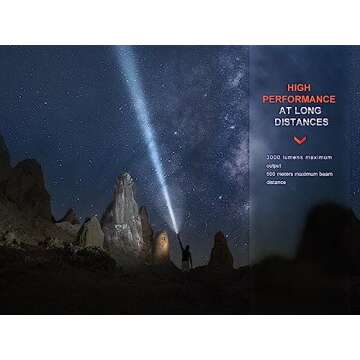 Fenix PD40R v3.0 High Lumen USB-C Rechargeable Flashlight, 3000 Lumen with Two ARB-L21-5000 and LumenTac Organizer