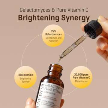 SOME BY MI Galactomyces Pure Vitamin C Glow Serum - 1.01Oz, 30ml - Korean Vitamin C Face Serum for Glow Glass Skin - Dark Spot Correcting Serum with Skin Texture and Elasticity Care - Korean Skin Care