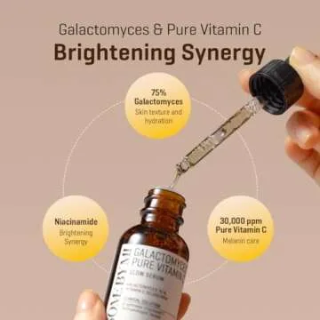 SOME BY MI Galactomyces Pure Vitamin C Glow Serum - 1.01Oz, 30ml - Korean Vitamin C Face Serum for Glow Glass Skin - Dark Spot Correcting Serum with Skin Texture and Elasticity Care - Korean Skin Care