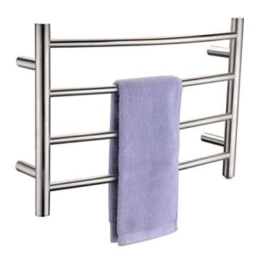 ANZZI Glow 4-Bar Heated Towel Warmer in Brushed Nickel