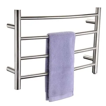 ANZZI Glow 4-Bar Heated Towel Warmer in Brushed Nickel
