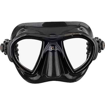 Cressi Nano 2-Lens Masks, Black/Black