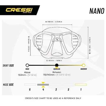 Cressi Nano 2-Lens Masks, Black/Black