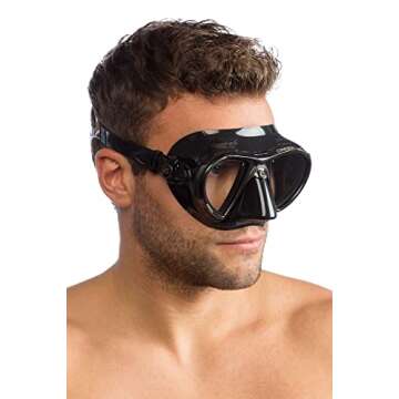 Cressi Nano 2-Lens Masks, Black/Black
