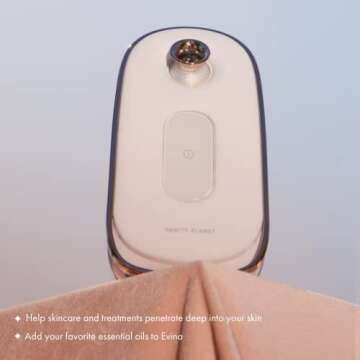 Vanity Planet Evina Ionic Facial Steamer - Aromatherapy Facial Steamer Smart Steam Technology - Smart Steam Technology to Unclog Pores, Detoxify, Hydrate & Deep Cleaning - Essential Oil Baskets