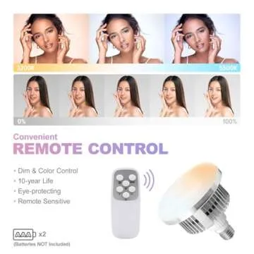 LimoStudio (LED Super Bright) 3400W Output Remote Control, 22 x 32 inch Softbox Continuous Lighting Kit, 3000K-5500K Adjustable Color & Brightness, 12600 Lumen, 95>CRI, Soft Box Diffuser, AGG3214