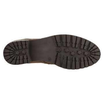 Vintage Foundry Co. Henrietta Women’s Fashion Classic Combat Gothic Black Leather Lace-up & Side Zip-up Mid-Calf Boots, Round-Toe, Chunky Heel Platform, Rubber Lug Sole, Tan/Brown, 8 UK