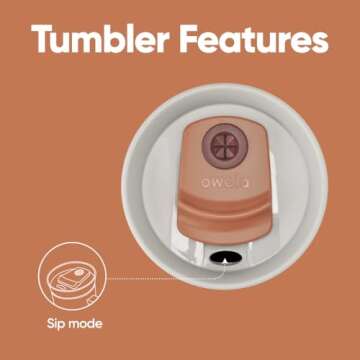 Owala Stainless Steel Triple Layer Insulated Travel Tumbler with Spill Resistant Lid and Straw, BPA Free, 24 oz, Grey/White (Iced Tea)