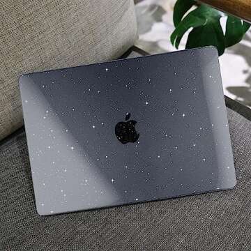 MEEgoodo Glitter Case for M3 MacBook Air 15 inch Case 2024 2023, Fit Model A3114 A2941 with M3 M2,Laptop Shell with Keyboard Cover&Camera Cover&OTG Adapter& Screen Protector for 15.3" MacBook Air Case