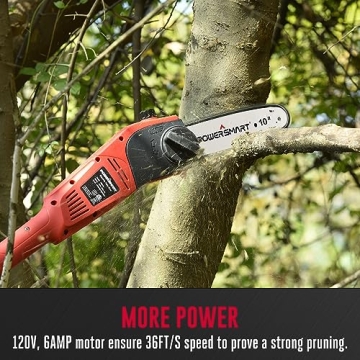 PowerSmart PS6109 10-Inch Electric Pole Saw 120V 6.0Amp