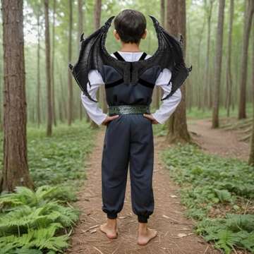 Himine Dragon Wings Props Cosplay Wings (Black)