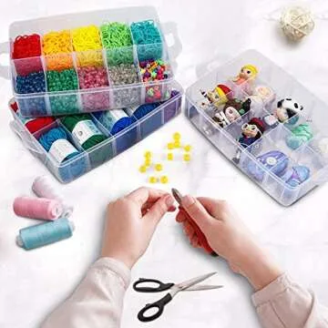 Portable Beads Organizers and Storage for Arts and Crafts, Toy, Washi Tapes, Nail