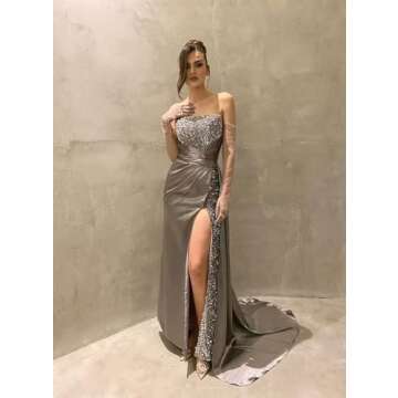 Sparkly Sequins Mermaid Formal Evening Party Gowns