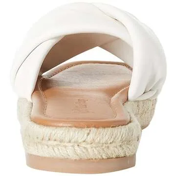 The Drop Women's Matilda Braid Strap Flat Sandal, White, 7