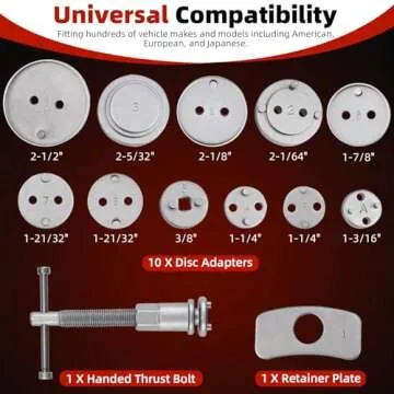 8MILELAKE Brake Caliper Compressor Tool Kit - 13pcs