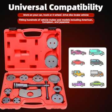 8MILELAKE Brake Caliper Compressor Tool Kit - 13pcs