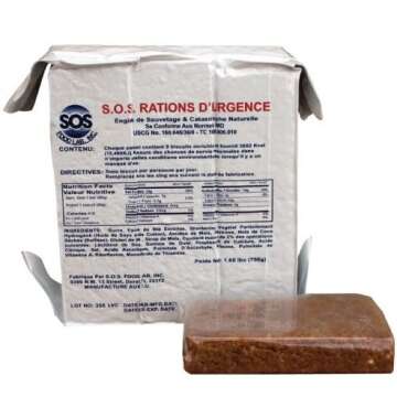 S.O.S. Rations Emergency 3600 Calorie Food Bar - 3 Day / 72 Hour Package with 5 Year Shelf Life 2 PK