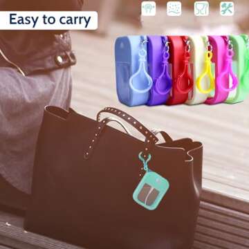 Fezner 6 Pack Portable Card Spray Bottle, 37ML Refillable Perfume Bottle Portable Moisturizing Sprayer Box with Hook (Light)