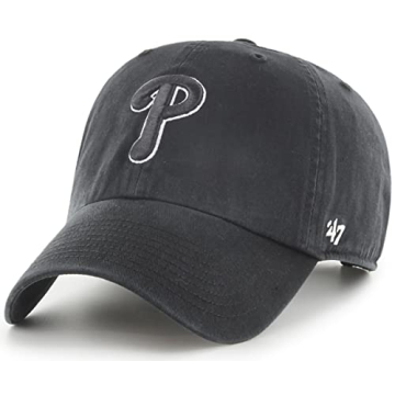 '47 New York Yankees Adjustable Cap Clean Up MLB, Philadelphia Phillies Black White, One Size