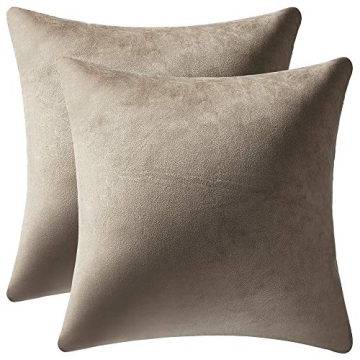 Luxurious DEZENE Velvet Pillow Covers 18x18 - 2 Pack for Stylish Home Decor