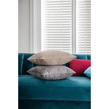 DEZENE 18x18 Velvet Pillow Covers - Soft Elegant Decor