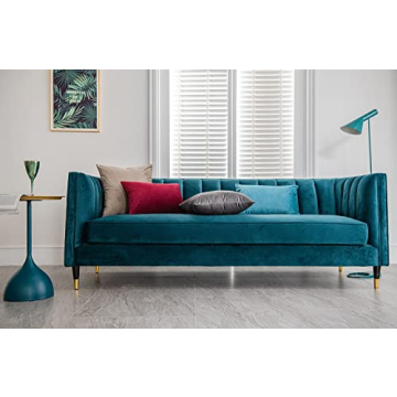 DEZENE 18x18 Velvet Pillow Covers - Soft Elegant Decor