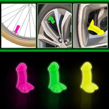 Funny Prank Tire Valve Stem Caps - Gag Gifts & Accessories