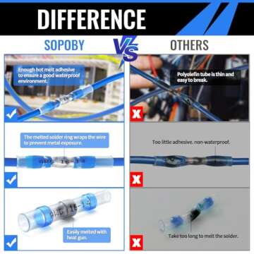 350PCS Solder Seal Wire Connectors, Self Soldering Heat Shrink Butt Connector Solder Sleeve Waterproof Insulated Electrical Butt Splice Wire Terminals for Marine Automotive Boat Truck