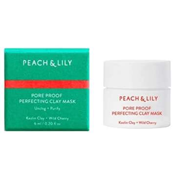 Peach & Lily Pore Proof Perfecting Clay Mask, Travel Trial Size, 0.5 fl oz / 6 ml