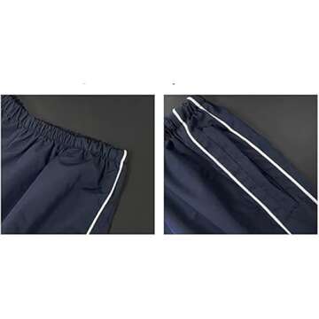 XPONNI Track Pants Women Baggy Pants Y2k Pants Parachute Pants for Women Y2K Clothing(Navy,L,Large)