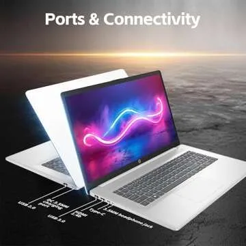 HP 17 Laptop: Intel Celeron, 17.3" Touchscreen, 16GB RAM, SSD, Renewed