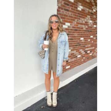 Chic Saodimallsu V Neck Romper for Casual Style