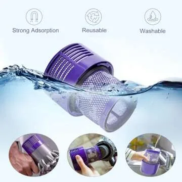 Upgrade V10 [6000mAh/6.0Ah] Battery Replacement for V10 Animal V10 Absolute V10 Motorhead V10 Fluffy V10 Total Clean Cordless Stick Vacuum Cleaner Li-ion Battery Dyson V10 Battery with Filter