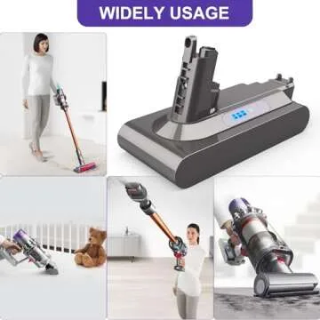 Upgrade V10 [6000mAh/6.0Ah] Battery Replacement for V10 Animal V10 Absolute V10 Motorhead V10 Fluffy V10 Total Clean Cordless Stick Vacuum Cleaner Li-ion Battery Dyson V10 Battery with Filter