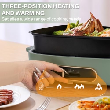 SUSTEAS 2 in 1 Electric HotPot for Easy Cooking & BBQ