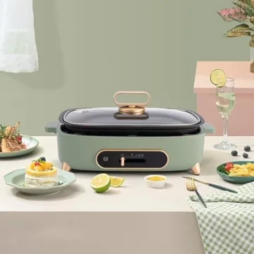 SUSTEAS 2 in 1 Electric HotPot for Easy Cooking & BBQ