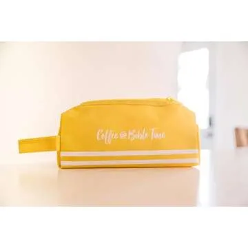 Dual Zipper Yellow Pencil Case for Students and Artists