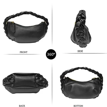 Cloud Pouch Bag Stylish Ruched Handbag for Women