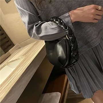Cloud Pouch Bag Stylish Ruched Handbag for Women