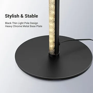 EDISHINE RGBW LED Corner Floor Lamp Dimmable Remote Control