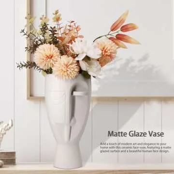 Face Art Vases - Delicately Carved Ceramic Decor