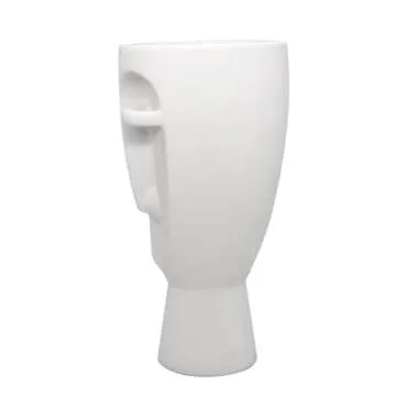 Face Art Vases - Delicately Carved Ceramic Decor